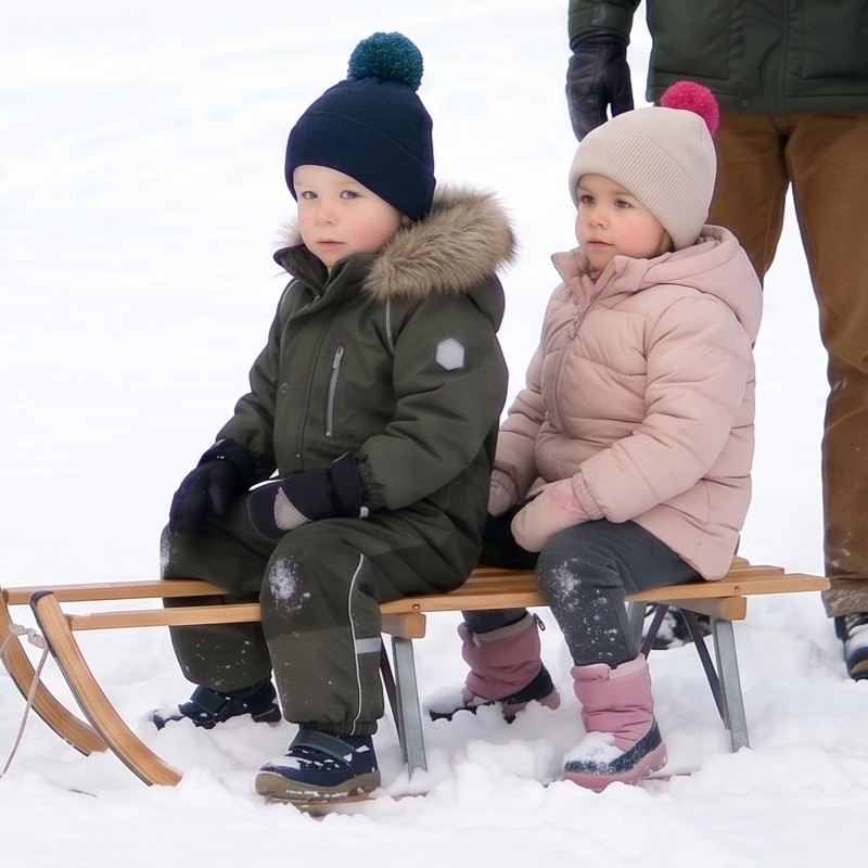 Dětská merino čepice Wau Kids tmavě šedá