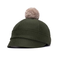 Klobouk Asmat tmavě zelený 1 s bambulí Klobouk Asmat tmavě zelený 1 s bambulí