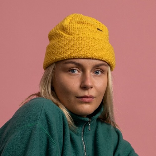Sorong - vzorovaná čepice z merina a biobavlny
