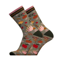 merino ponožky podzimní zahrada šedé