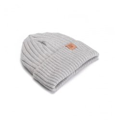Dětská čepice z merina Mioko světle šedá 2