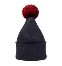 Merino čepice s bambulí Wau tmavě šedá 2