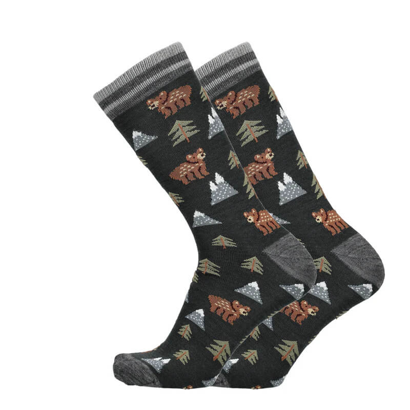merino ponožky les tmavě zelené