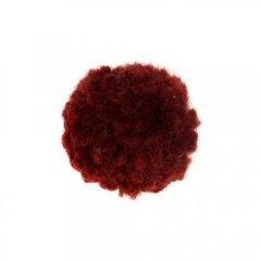 Ručně vyráběná vlněná bambule vínová k našim čepicím a kloboukům