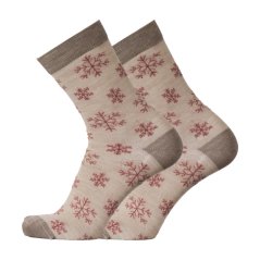 merino ponožky sněhová vločka pískové