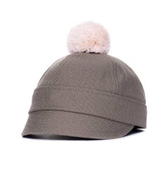 Klobouk Asmat béžový s bambulí Klobouk Asmat béžový s bambulí