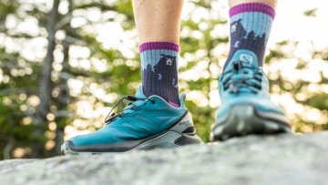 merino ponožky Darn Tough Bear Town fialové