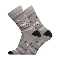 merino ponožky cyklo šedé