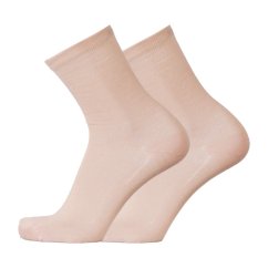 dámské společenské merino ponožky světle růžové
