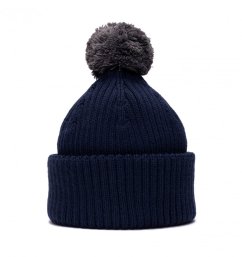 Nízká čepice z merina Bubu tmavě modrá 2