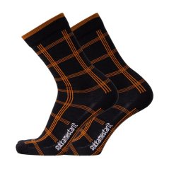 Merino ponožky společenské - vzor mřížka