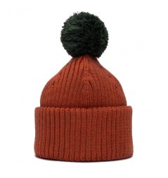 Nízká čepice z merina Bubu dýňová 2