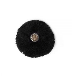 Bambule k čepicím a kloboukům černá 2 Bambule k čepicím a kloboukům černá 2