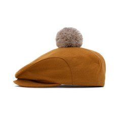 Stylová bekovka s bambulí Hupla hořčicová 2