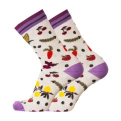 merino ponožky letní sklizeň bílé