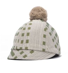 Designový klobouk Kombai zelenobílý - Johanna Gullichsen