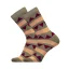 Merino ponožky pruhy a trojúhelníky - Velikost: 39-42, varianty: šedé