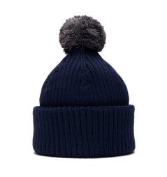 Nízká čepice z merina Bubu tmavě modrá 2