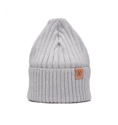 Dětská čepice z merina Mioko světle šedá 1